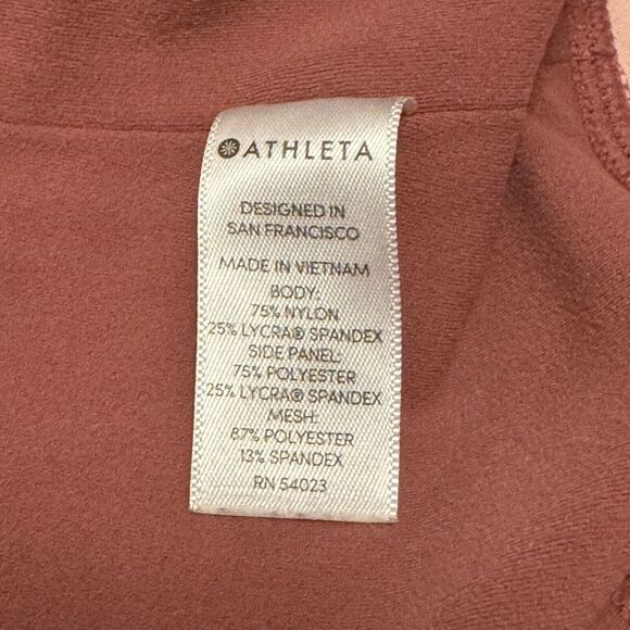 Athleta Exhale Capri Sz S Crushed Berry Cropped Legging Mid Rise Povervita Mesh - Picture 6 of 6